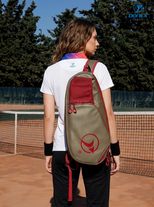 Balo thể thao Donex Gear BB-1606 xám phối đỏ đô